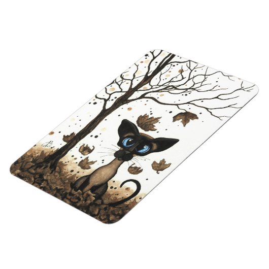 Siamese kat van BiHrLe herfstmagneet Magneet (Linkerzijde)