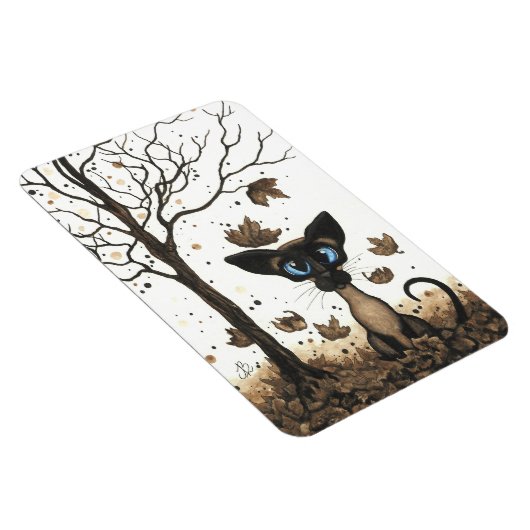 Siamese kat van BiHrLe herfstmagneet Magneet (Rechterzijde)