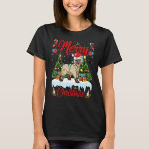 Siamese Kat Verlicht Kerstboom Kerstman Siamese Ka T-shirt