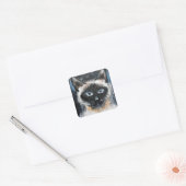 Siamese kat vierkante sticker (Envelop)