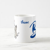 Siamese Kat Vlinder Monogram Initiaal B Naam Koffiemok (Center)