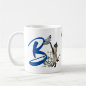 Siamese Kat Vlinder Monogram Initiaal B Naam Koffiemok (Links)
