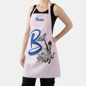 Siamese Kat Vlinder Monogram Initiaal B Naam Schort (Insitu)