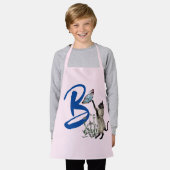 Siamese Kat Vlinder Monogram Initiaal B Schort (Gedragen)
