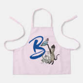 Siamese Kat Vlinder Monogram Initiaal B Schort (Voorkant)