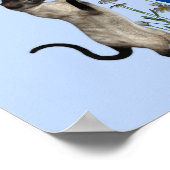 Siamese Kat Vlinder Monogram Initiaal C Poster (Hoek)