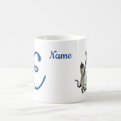 Siamese Kat Vlinder Monogram Initiaal E Naam Koffiemok (Center)