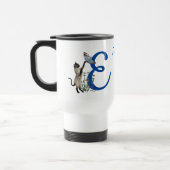 Siamese Kat Vlinder Monogram Initiaal E Naam Reisbeker (Links)