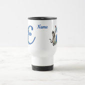 Siamese Kat Vlinder Monogram Initiaal E Naam Reisbeker (Center)