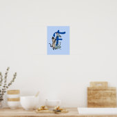 Siamese Kat Vlinder Monogram Initiaal F  Poster (Keuken)