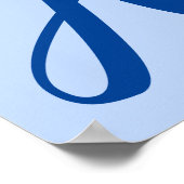 Siamese Kat Vlinder Schattig Monogram Initiaal A Poster (Hoek)