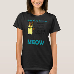 Siamese kat voor vrouwen schattige woordspeling t-shirt