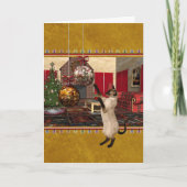 Siamese kat - Vrolijk kerstfeest Feestdagen Kaart (Voorkant)