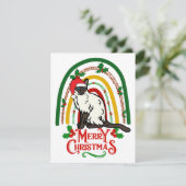 Siamese Kat Vrolijk Kerstfeest Feestdagenkaart (Staand voorkant)