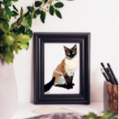 Siamese Kat Wall Art Elektrische Blauwogige Kat Li Poster