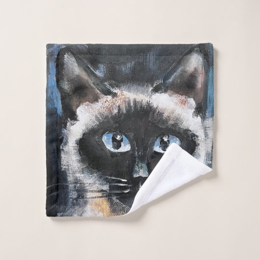 Siamese kat washandje (Wasdoekje)