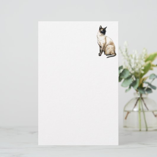 Siamese kattebakkerij briefpapier (Staand voorkant)