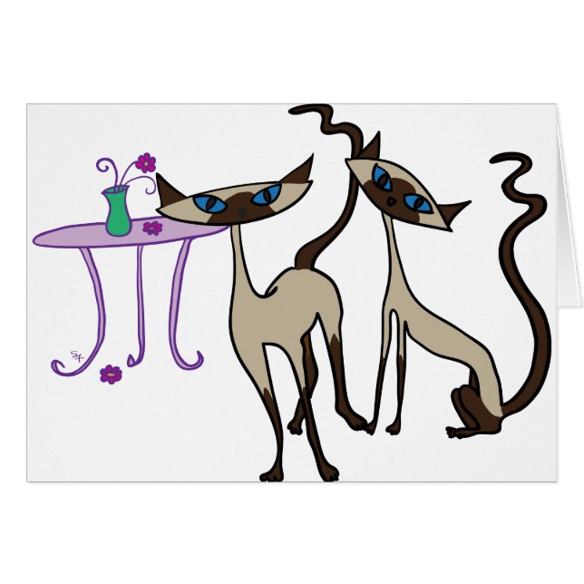 Siamese katten (Voorkant Horizontaal)