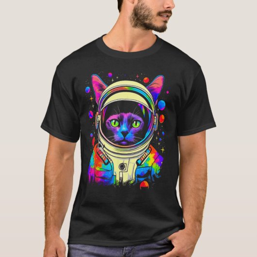 Siamese Katten Astronaut T-shirt (Voorkant)