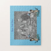 Siamese katten Butterflies Foto Lijst Sjabloon Legpuzzel (Verticaal)