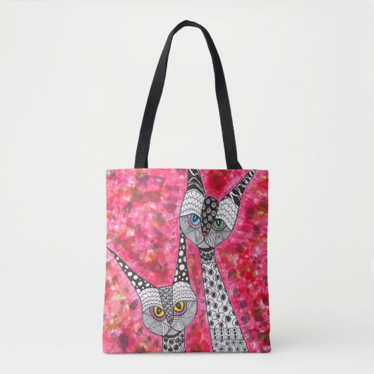 Siamese katten Canvas tas (Voorkant)