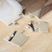 Siamese katten die op een bank wegvallen legpuzzel (Zijkant)