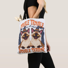 Siamese katten en krakende deuren tote bag