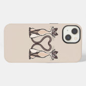 Siamese Katten Heart iPhone Hoesje (Achterkant horizontaal)