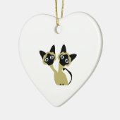 Siamese katten keramisch ornament (Links)