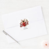 Siamese Katten Kerstmis Vierkante Sticker (Envelop)