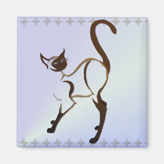Siamese Katten magneet (Voorkant)