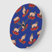 Siamese Katten Skateboards: Patroon Grote Klok (Hoek)
