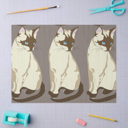 Siamese katten tissue papier (Craft)