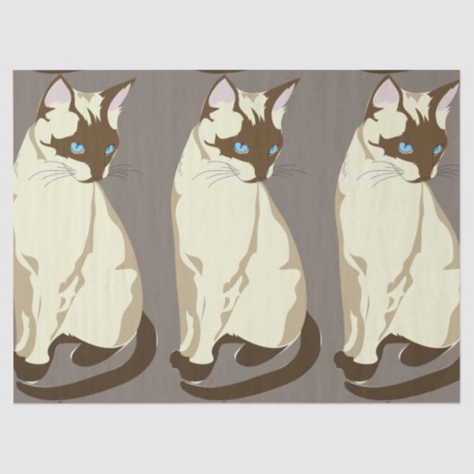 Siamese katten tissue papier (Voorkant)