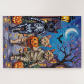 Siamese Katten Trick-or-Treating Halloween Kostuum Legpuzzel (Horizontaal)