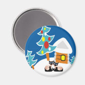 Siamese katten vakantie magneet (Voorkant / Achterkant)