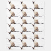 Siamese katten van het snorrendieren van het fleece deken (Voorkant)