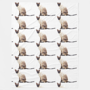 Siamese katten van het snorrendieren van het fleece deken