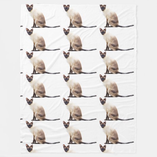 Siamese katten van het snorrendieren van het fleece deken (Voorkant)