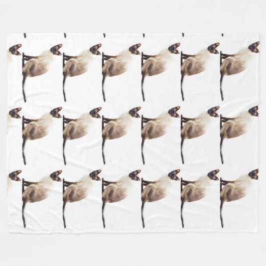 Siamese katten van het snorrendieren van het fleece deken (Voorkant (Horizontaal))