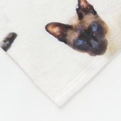 Siamese katten van het snorrendieren van het fleece deken (Hoek)