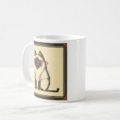 Siamese kattenbril Mok Pixel Art (Voorkant links)