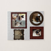 Siamese kattenfamilie lijst foto cadeau puzzel puz (Horizontaal)