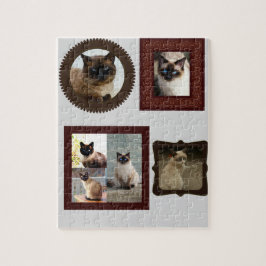 Siamese kattenfamilie lijst foto cadeau puzzel puz