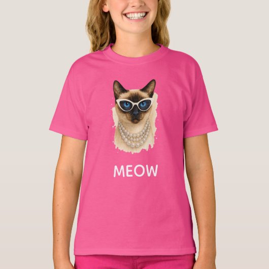 Siamese Kattenfeest T-shirt (Voorkant)