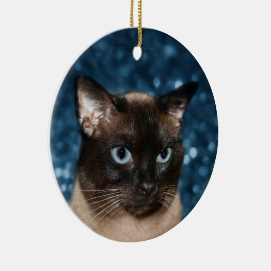 Siamese kattengezicht keramisch ornament (Rechts)