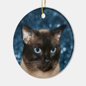 Siamese kattengezicht keramisch ornament (Links)