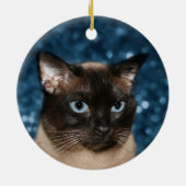 Siamese kattengezicht keramisch ornament (Achterkant)