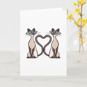 Siamese kattenhart kaart (Gele Bloem)