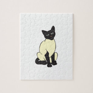 Siamese Kattenhuisdier Schattigee Destiny Dieren Legpuzzel